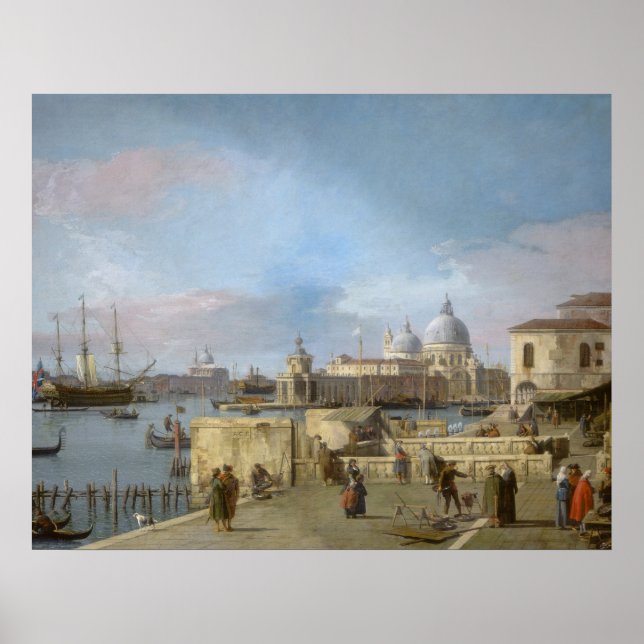 Entrance to the Grand Canal from the Molo, Venice Poster (Front)
