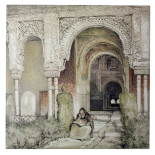 Entrance to the Hall of the Two Sisters (Sala de l Ceramic Tile