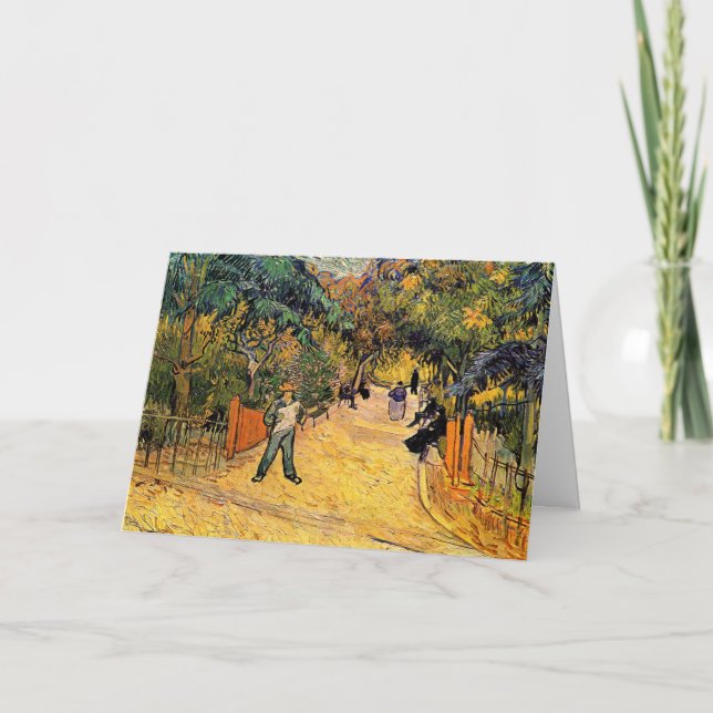 Entrance to the Public Park by Vincent van Gogh Card (Front)