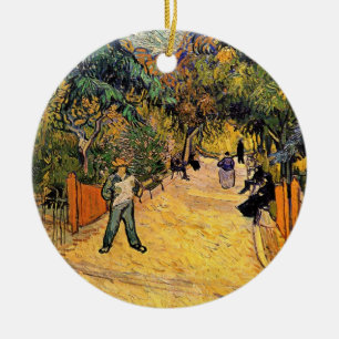 Entrance to the Public Park by Vincent van Gogh Ceramic Ornament
