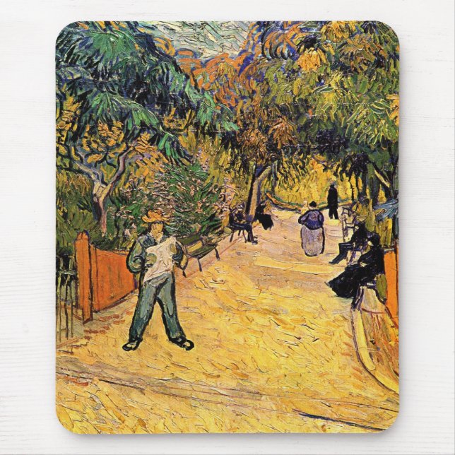 Entrance to the Public Park by Vincent van Gogh Mouse Pad (Front)