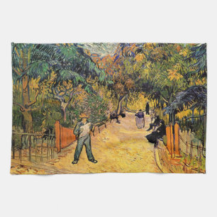 Entrance to the Public Park by Vincent van Gogh Tea Towel