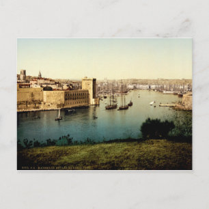 Entrance to the Vieux-Port, Marseille, France Postcard