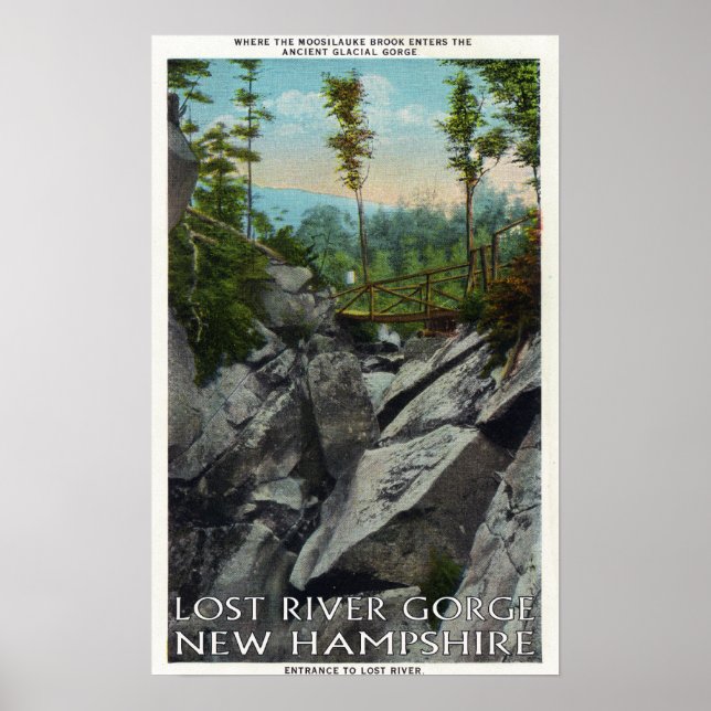 Entrance View of a Ancient Glacial Gorge Poster (Front)