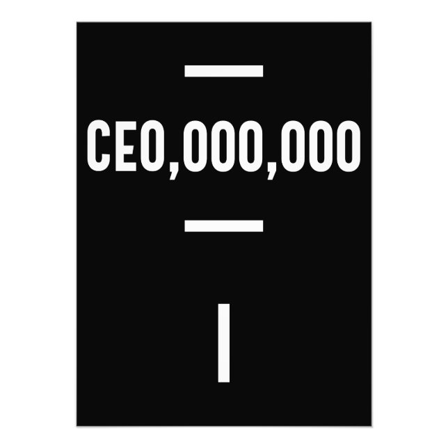 Entrepreneur - CEO,000,000 Tee Funny Business Photo Print (Front)