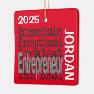 Entrepreneur Extraordinaire CUSTOM Ceramic Ornament