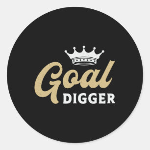 Entrepreneur Goal Digger Boss Business Manager CEO Classic Round Sticker