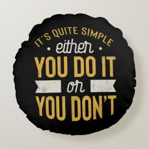 Entrepreneur Motivational Inspirational Saying Round Cushion