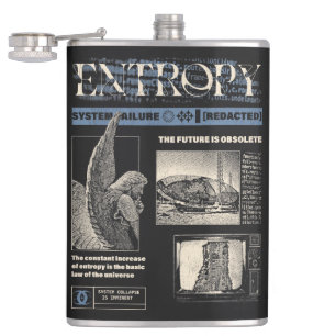 Entropy - Brutalist Streetwear Design Hip Flask