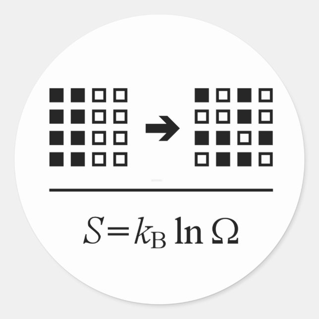Entropy Classic Round Sticker (Front)