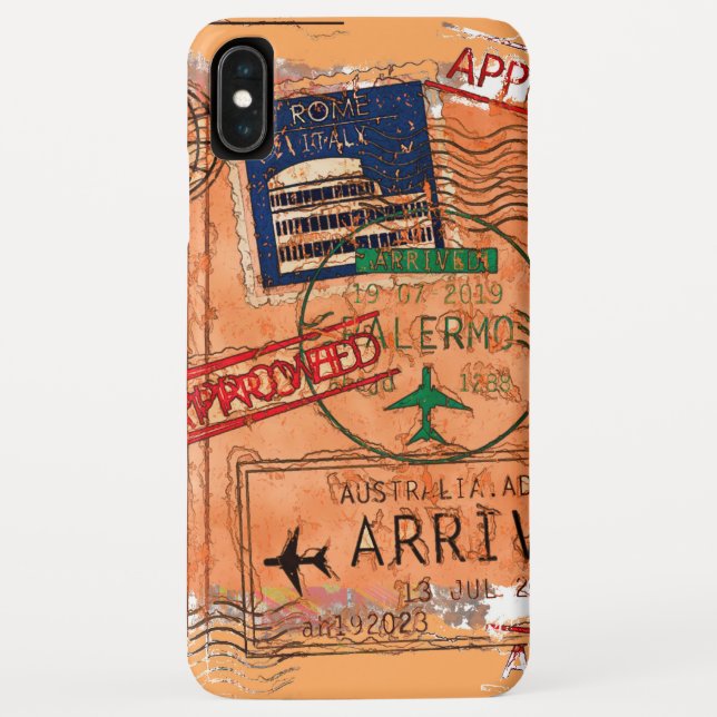 Entry Approved - Passport Stamps Case-Mate iPhone Case (Back)