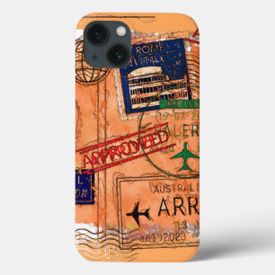 Entry Approved - Passport Stamps iPhone 13 Case