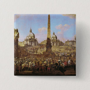 Entry into Rome of Jerzy Ossolinski 15 Cm Square Badge