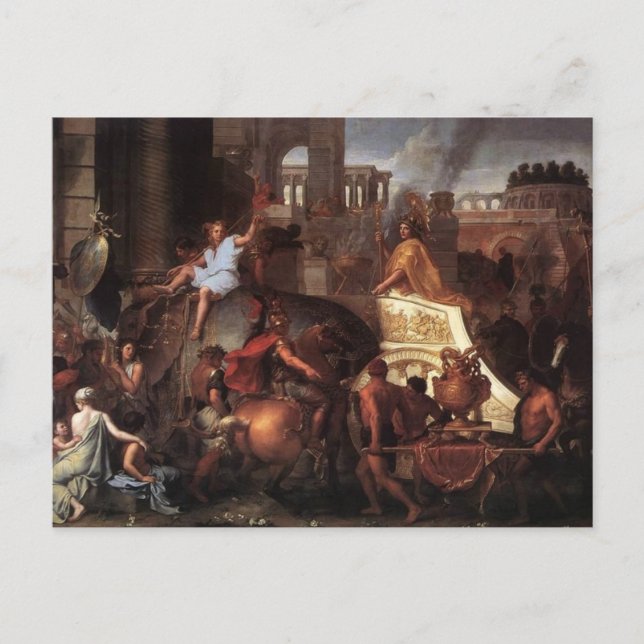 Entry Of Alexander Into Babylon Postcard (Front)