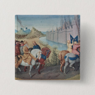 Entry of Louis VII King of France and Conrad 15 Cm Square Badge