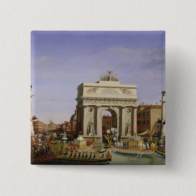 Entry of Napoleon I  into Venice, 1807 15 Cm Square Badge (Front)