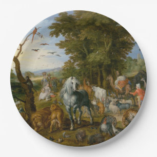 Entry of the Animals into Noah's Ark (Brueghel) Paper Plate