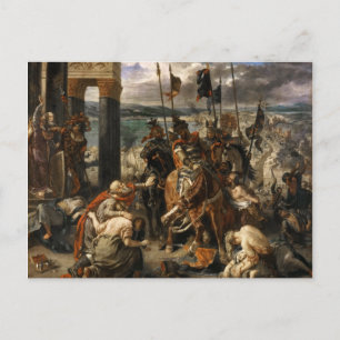 Entry of the Crusaders into Constantinople Postcard