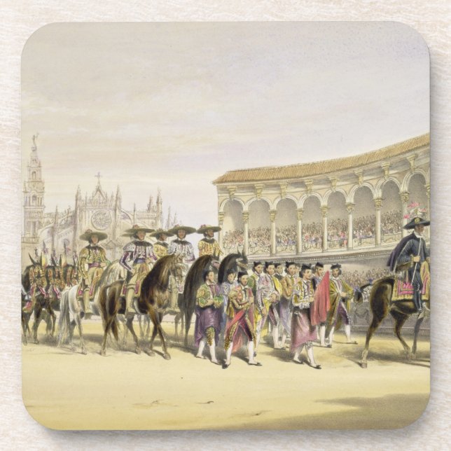 Entry of the Toreros in Procession, 1865 (colour l Coaster (Front)