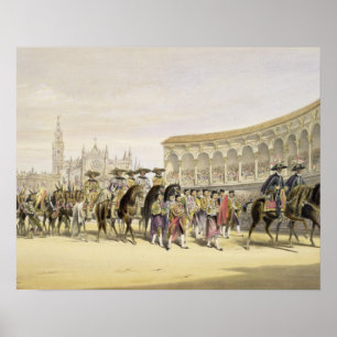 Entry of the Toreros in Procession, 1865 (colour l Poster