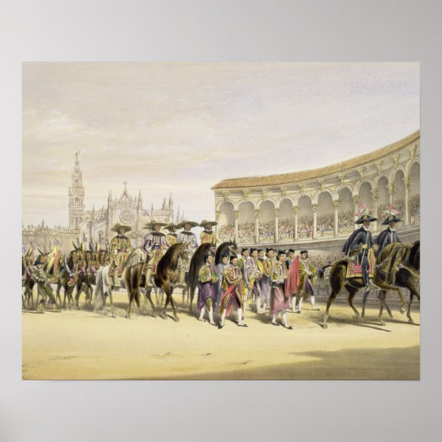 Entry of the Toreros in Procession, 1865 (colour l Poster (Front)