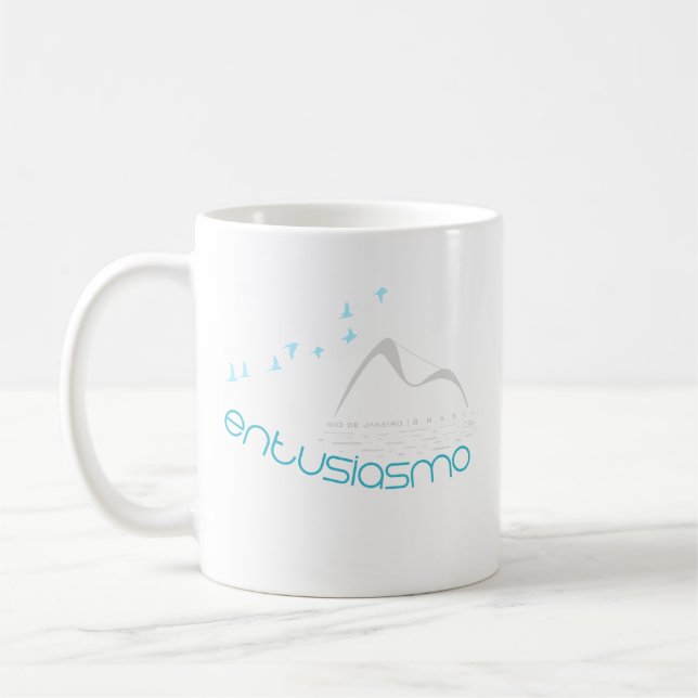 Entusiasmo | Portuguese Words Collection Coffee Mug (Left)