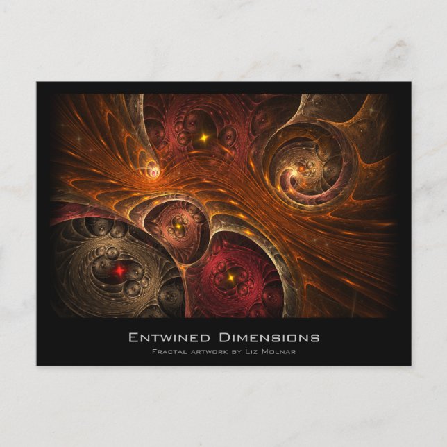 Entwined Dimensions Fractal Artist Card (Front)