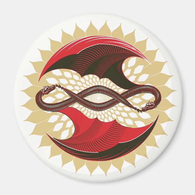Entwined Dragons Magnet (Front)