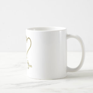 Entwined Gold Hearts i Love You Coffee Mug