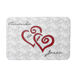 Entwined Hearts Design Bath Mat