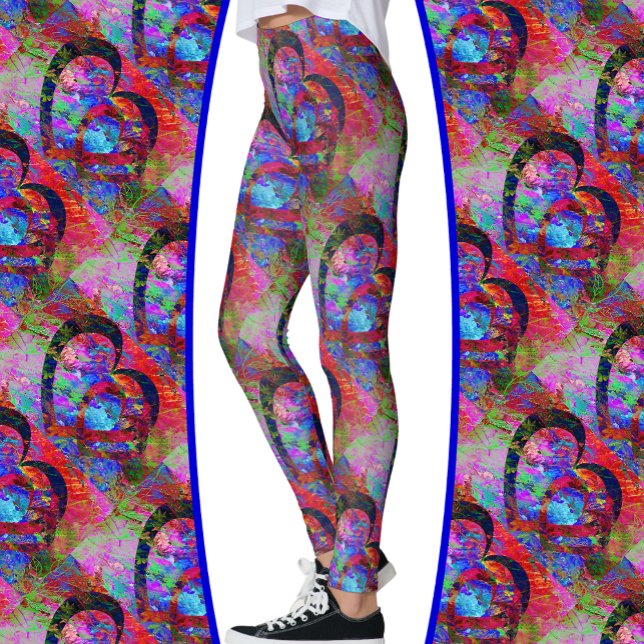 Entwined Hearts with Watercolor Leaves Leggings (Creator Uploaded)