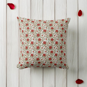 Entwined Red Rose Cushion