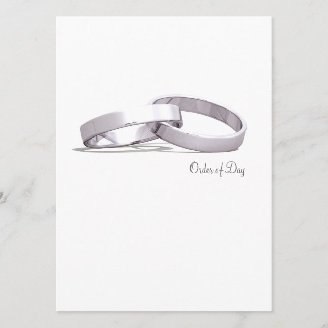Entwined Rings Silver  BLK - Order of Day/Ceremony Program (Front)