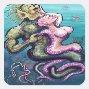 Entwined Square Sticker