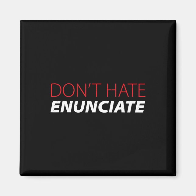 Enunciate Fun ASL Sign Language Lip Reading Deaf A Magnet (Front)