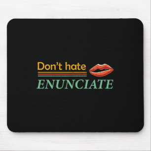 Enunciate Fun ASL Sign Language Lip Reading Deaf A Mouse Pad