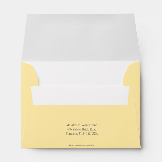 Envelope A6 Full Cream Return Address (Back (Bottom))