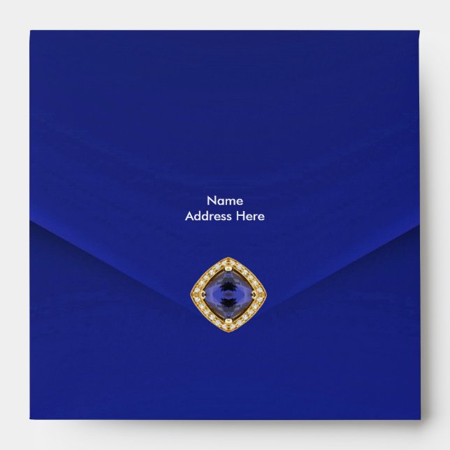 Envelope Blue Velvet Jewel (Front)