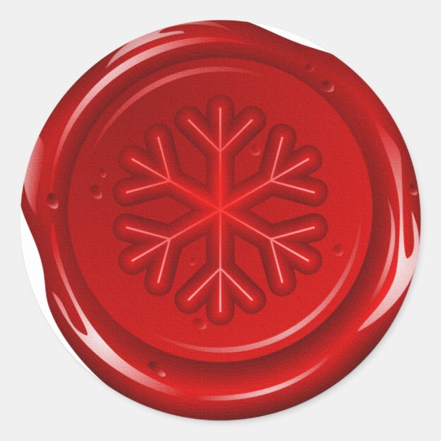 envelope christmas sealing wax classic round sticker (Front)