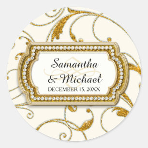 Envelope Seal Glam Old Hollywood Regency Black Tie