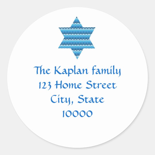 Envelope Seal Jewish Hebrew Star of David (Front)