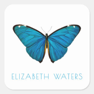 ENVELOPE SEAL STICKER : BLUE BUTTERFLY