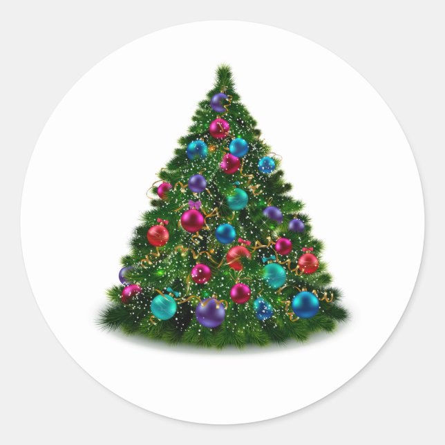 ENVELOPE SEAL STICKER : CHRISTMAS TREE (Front)