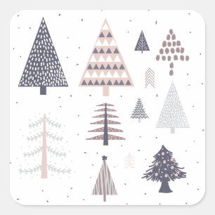 ENVELOPE SEAL STICKER : CHRISTMAS TREES
