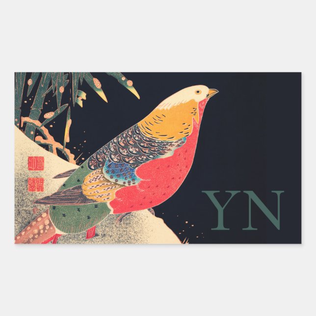 ENVELOPE SEAL STICKER : JAPANESE WOODBLOCK (Front)