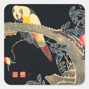 ENVELOPE SEAL STICKER : JAPANESE WOODBLOCK