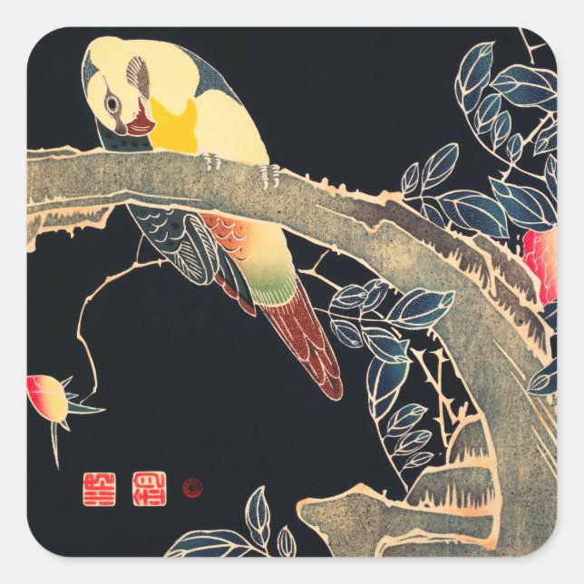 ENVELOPE SEAL STICKER : JAPANESE WOODBLOCK (Front)