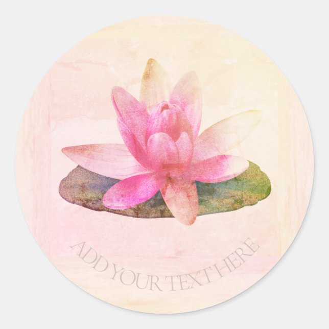 ENVELOPE SEAL STICKER : PINK LOTUS (Front)