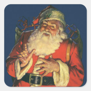 ENVELOPE SEAL  : VINTAGE CHRISTMAS : Santa Claus
