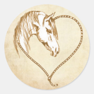 Envelope Seal Western Wedding Label, sticker